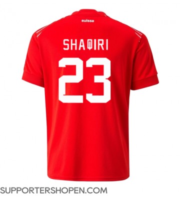 Schweiz Xherdan Shaqiri #23 Hemma Matchtröja VM 2022 Kortärmad